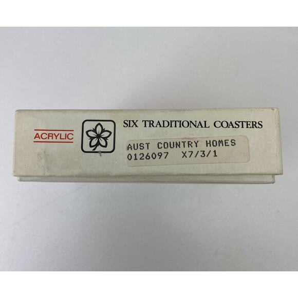 Vintage Pimpernel Acrylic & Cork Coasters - Australian Country Homes - Set of 6 - Picture 10 of 12